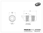 McMaster 50715K263 37 Degree Flared Fitting for Stainless Steel Tubing Straight Connector for 1/2" Tube OD