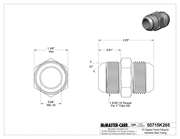 McMaster 50715K265 37 Degree Flared Fitting for Stainless Steel Tubing Straight Connector for 1" Tube OD