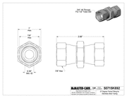 McMaster 50715K692 37 Degree Flared Fitting for Stainless Steel Tubing Straight Connector with Swivel, for 1/2" Tube OD