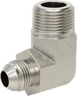 McMaster 50715K943 37 Degree Flared Fitting for Stainless Steel Tubing 90 Degree Adapter for 1/2" Tube OD x 3/4 NPT Male