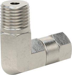 McMaster 50715K945 37 Degree Flared Fitting for Stainless Steel Tubing 90 Degree Swivel Adapter for 1/4" Tube OD x 1/4 NPT Male