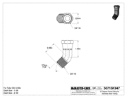 McMaster 50715K947 37 Degree Flared Fitting for Stainless Steel Tubing 45 Degree Elbow Adapter for 1/2" OD Tube x Female Tube