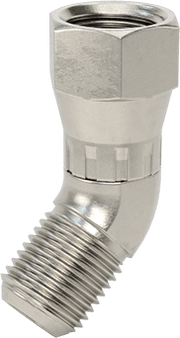 McMaster 50715K965 37 Degree Flared Fitting for Stainless Steel Tubing 45 Degree Elbow Adapter for 3/8" OD Tube x Female Tube