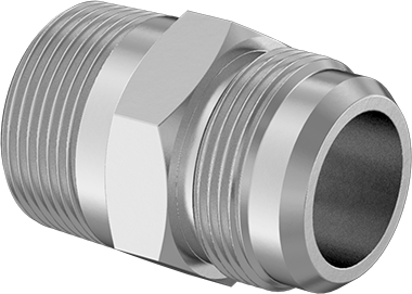 McMaster 50715K122 37 Degree Flared Fitting for Stainless Steel Tubing Straight Adapter for 1.25" Tube OD x 1-1/4 NPT Male