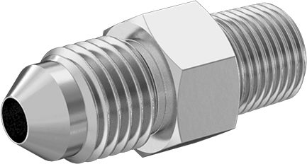 McMaster 50715K161 37 Degree Flared Fitting for Stainless Steel Tubing Straight Adapter for 1/4" Tube OD x 1/8 NPT Male
