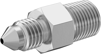 McMaster 50715K411 37 Degree Flared Fitting for Stainless Steel Tubing Straight Adapter for 1/8" Tube OD x 1/8 NPT Male