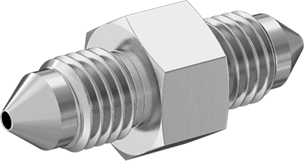 McMaster 50715K414 37 Degree Flared Fitting for Stainless Steel Tubing Straight Connector for 1/8" Tube OD