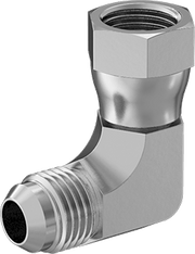 McMaster 50715K534 37 Degree Flared Fitting for Stainless Steel Tubing 90 Degree Swivel Adapter for 3/8" OD Tube x Female Tube