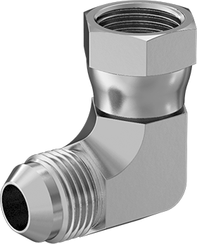 McMaster 50715K535 37 Degree Flared Fitting for Stainless Steel Tubing 90 Degree Swivel Adapter for 1/2" OD Tube x Female Tube