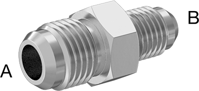 McMaster 50715K935 37 Degree Flared Fitting for Stainless Steel Tubing Straight Reducer for 3/4" Tube OD x 1/4" Tube OD