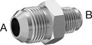 McMaster 50715K573 37 Degree Flared Fitting for Stainless Steel Tubing Straight Reducer for 1/2" Tube OD x 3/8" Tube OD
