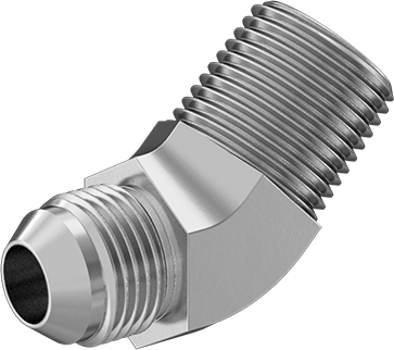 McMaster 50715K651 37 Degree Flared Fitting for Stainless Steel Tubing 45 Degree Adapter for 1/2" Tube OD x 1/2 NPT Male
