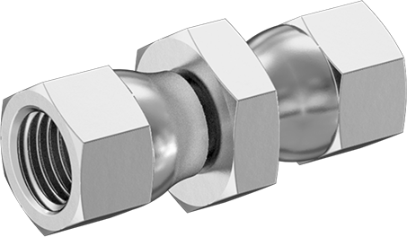 McMaster 50715K689 37 Degree Flared Fitting for Stainless Steel Tubing Straight Connector with Swivel, for 1/4" Tube OD