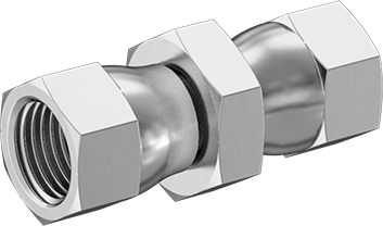 McMaster 50715K691 37 Degree Flared Fitting for Stainless Steel Tubing Straight Connector with Swivel, for 3/8" Tube OD