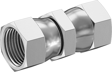McMaster 50715K753 37 Degree Flared Fitting for Stainless Steel Tubing Straight Connector with Swivel, for 5/8" Tube OD