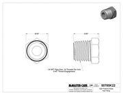 McMaster 50785K22 Hollow Plug with External Hex Drive, 1/4 NPT