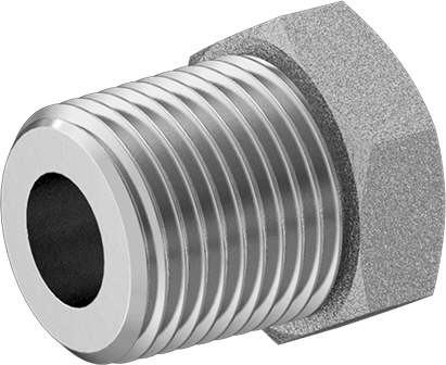 McMaster 50925K343 Compact Extreme-Pressure Steel Pipe Fitting Bushing Adapter, 3/8 NPTF Male x 1/8 NPTF Female