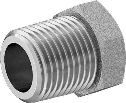McMaster 50925K345 Compact Extreme-Pressure Steel Pipe Fitting Bushing Adapter, 3/8 NPTF Male x 1/4 NPTF Female