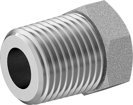 McMaster 50925K349 Compact Extreme-Pressure Steel Pipe Fitting Bushing Adapter, 1/2 NPTF Male x 1/4 NPTF Female