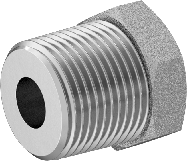 McMaster 50925K354 Compact Extreme-Pressure Steel Pipe Fitting Bushing Adapter, 3/4 NPTF Male x 1/4 NPTF Female