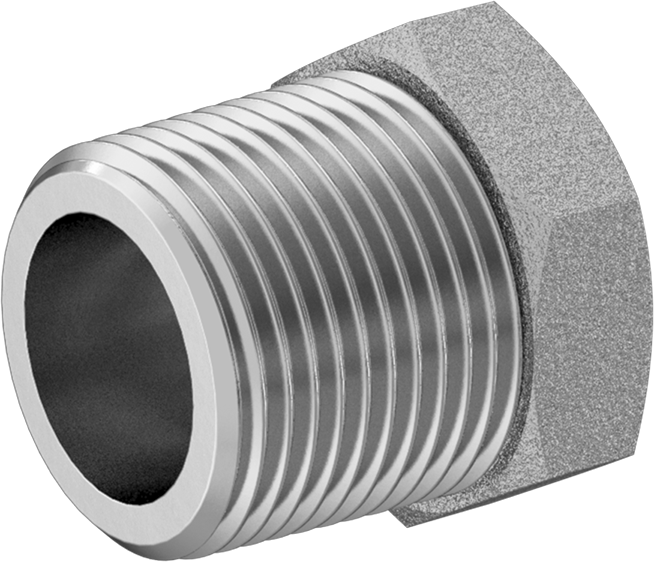 McMaster 50925K358 Compact Extreme-Pressure Steel Pipe Fitting Bushing Adapter, 3/4 NPTF Male x 1/2 NPTF Female