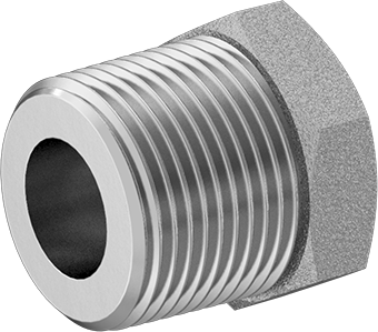 McMaster 50925K362 Compact Extreme-Pressure Steel Pipe Fitting Bushing Adapter, 1 NPTF Male x 1/2 NPTF Female