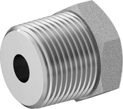 McMaster 50925K532 Compact Extreme-Pressure Steel Pipe Fitting Bushing Adapter, 1 NPTF Male x 1/4 NPTF Female