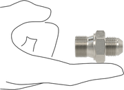 McMaster 5097K102 37 Degree Flared Fitting for Stainless Steel Tubing Straight Adapter for 1/2" Tube OD x 1/2 BSPP Male