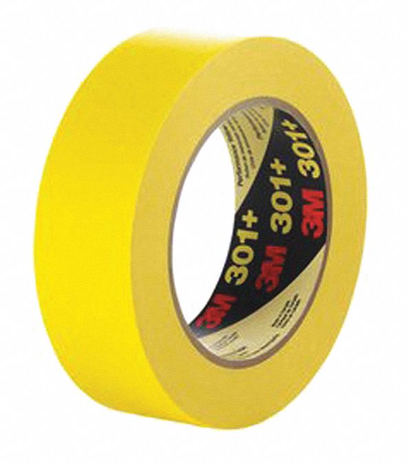 3M 301+ Masking Tape, Yellow, 10 in x 60 yd