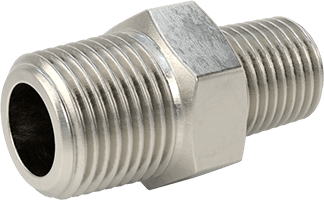 McMaster 51205K133 Extreme-Pressure 316 Stainless Steel Pipe Fitting Straight Reducer with Hex Body, 3/8 x 1/4 NPTF Male