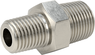 McMaster 51205K133 Extreme-Pressure 316 Stainless Steel Pipe Fitting Straight Reducer with Hex Body, 3/8 x 1/4 NPTF Male