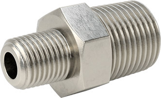 McMaster 51205K139 Extreme-Pressure 316 Stainless Steel Pipe Fitting Straight Reducer with Hex Body, 1/2 x 1/4 NPTF Male