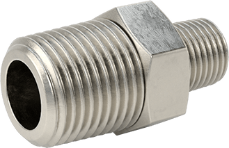 McMaster 51205K139 Extreme-Pressure 316 Stainless Steel Pipe Fitting Straight Reducer with Hex Body, 1/2 x 1/4 NPTF Male