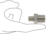 McMaster 51205K139 Extreme-Pressure 316 Stainless Steel Pipe Fitting Straight Reducer with Hex Body, 1/2 x 1/4 NPTF Male