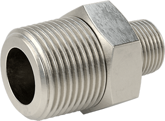 McMaster 51205K143 Extreme-Pressure 316 Stainless Steel Pipe Fitting Straight Reducer with Hex Body, 3/4 x 3/8 NPTF Male