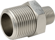 McMaster 51205K149 Extreme-Pressure 316 Stainless Steel Pipe Fitting Straight Reducer with Hex Body, 1 x 1/2 NPTF Male