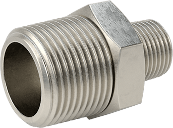 McMaster 51205K149 Extreme-Pressure 316 Stainless Steel Pipe Fitting Straight Reducer with Hex Body, 1 x 1/2 NPTF Male