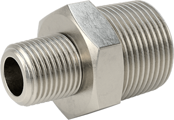 McMaster 51205K149 Extreme-Pressure 316 Stainless Steel Pipe Fitting Straight Reducer with Hex Body, 1 x 1/2 NPTF Male