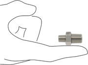 McMaster 51205K191 Extreme-Pressure 316 Stainless Steel Pipe Fitting Straight Reducer with Hex Body, 1/4 x 1/8 NPTF Male