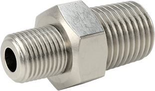 McMaster 51205K191 Extreme-Pressure 316 Stainless Steel Pipe Fitting Straight Reducer with Hex Body, 1/4 x 1/8 NPTF Male