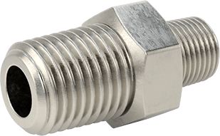 McMaster 51205K191 Extreme-Pressure 316 Stainless Steel Pipe Fitting Straight Reducer with Hex Body, 1/4 x 1/8 NPTF Male