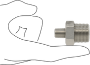 McMaster 51205K201 Extreme-Pressure 316 Stainless Steel Pipe Fitting Straight Reducer with Hex Body, 3/4 x 1/4 NPTF Male