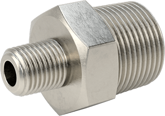 McMaster 51205K201 Extreme-Pressure 316 Stainless Steel Pipe Fitting Straight Reducer with Hex Body, 3/4 x 1/4 NPTF Male