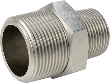McMaster 51205K206 Extreme-Pressure 316 Stainless Steel Pipe Fitting Straight Reducer with Hex Body, 1-1/4 x 1 NPTF Male