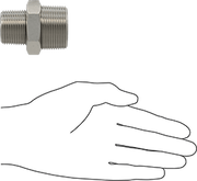McMaster 51205K206 Extreme-Pressure 316 Stainless Steel Pipe Fitting Straight Reducer with Hex Body, 1-1/4 x 1 NPTF Male