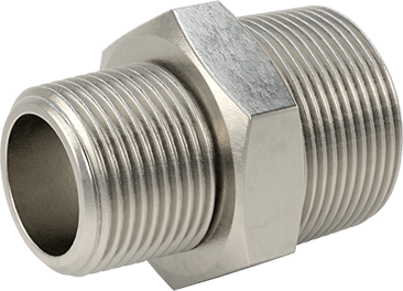 McMaster 51205K206 Extreme-Pressure 316 Stainless Steel Pipe Fitting Straight Reducer with Hex Body, 1-1/4 x 1 NPTF Male