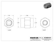 McMaster 51205K747 Extreme-Pressure 316 Stainless Steel Pipe Fitting Straight Reducer, 1/2 x 3/8 NPT Female