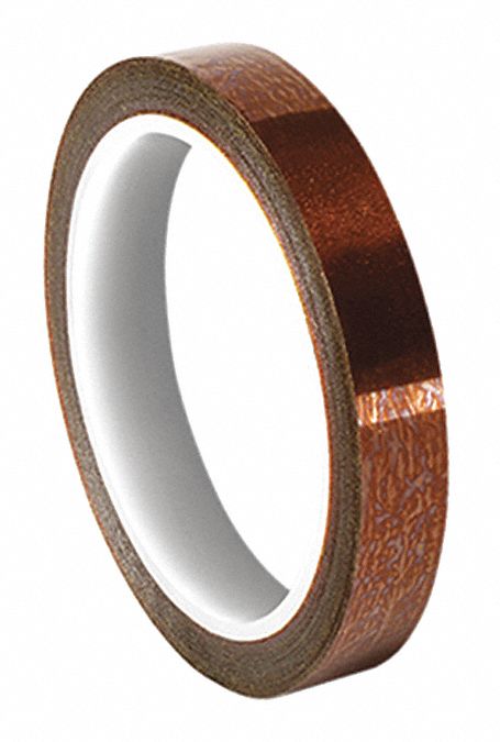 3M 1205 Electrical Tape, Polyimide Film, Amber, 1 in x 36 yd