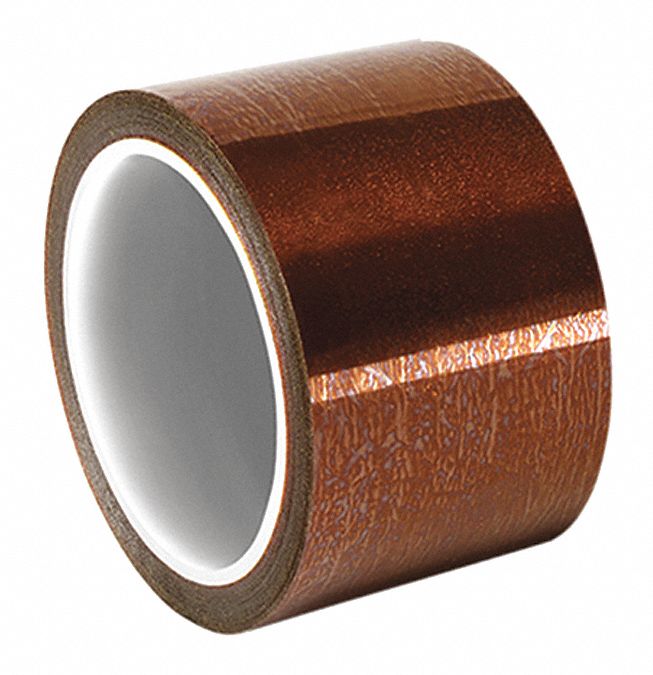 3M 1205 Electrical Tape, Polyimide Film, Amber, 2 in x 36 yd