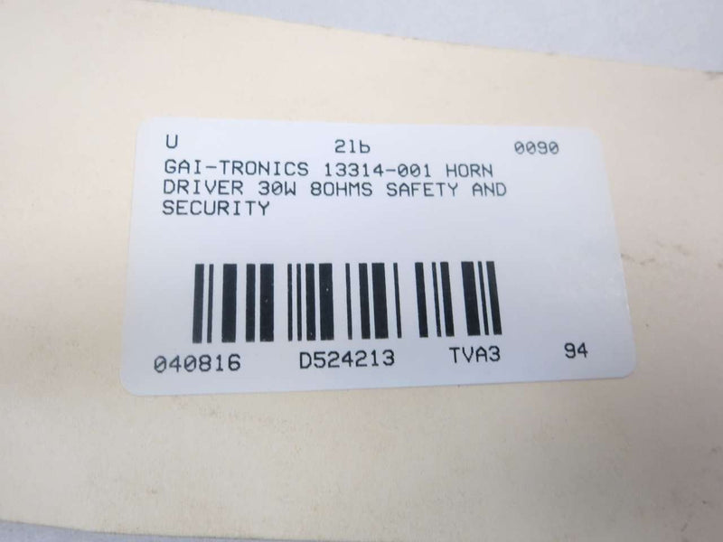Gai-Tronics 13314-001 Weatherproof Driver Unit, Div 2, 30 Watts at 8 ohms